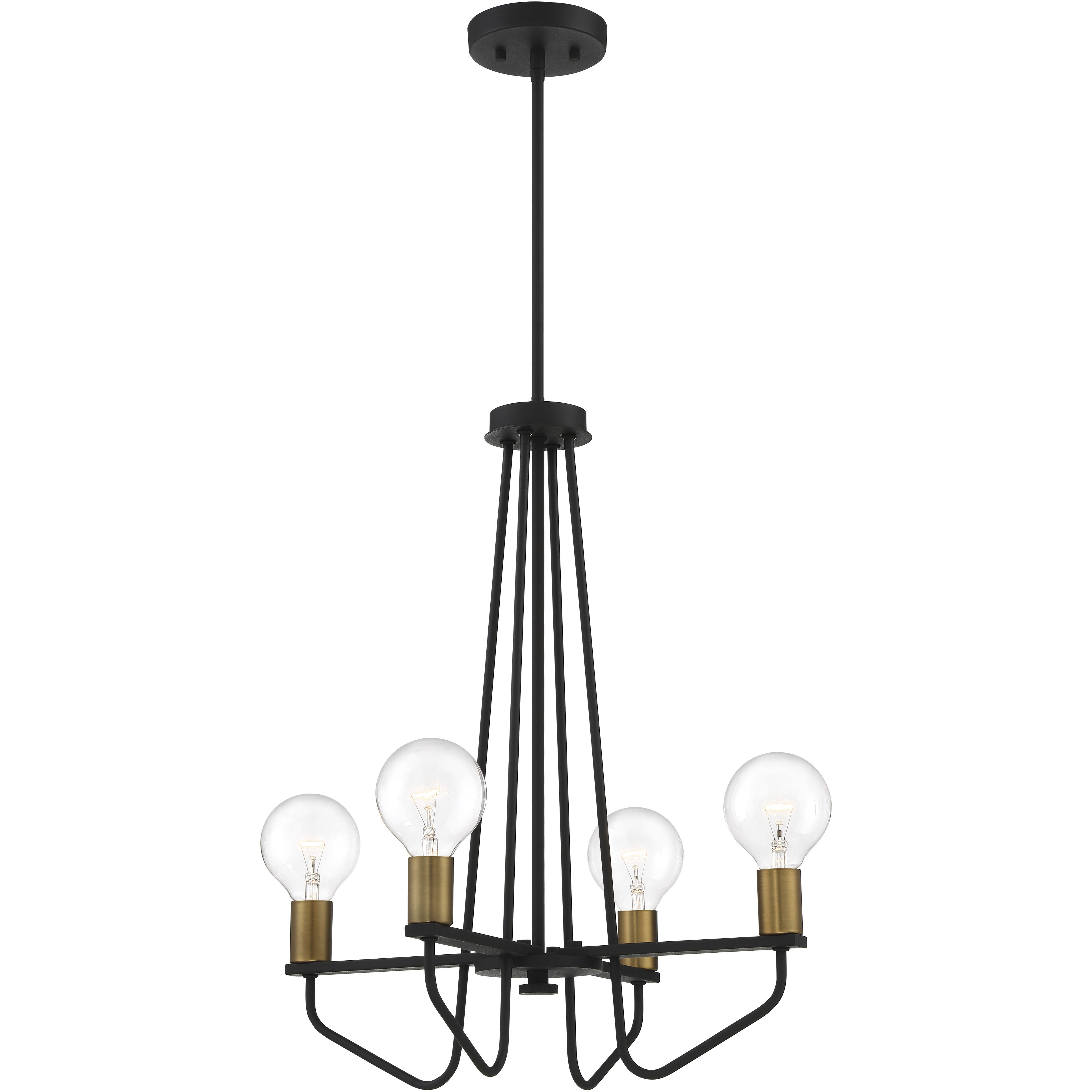 Ravella 4 Light 20 inch Black Chandelier Ceiling Light
