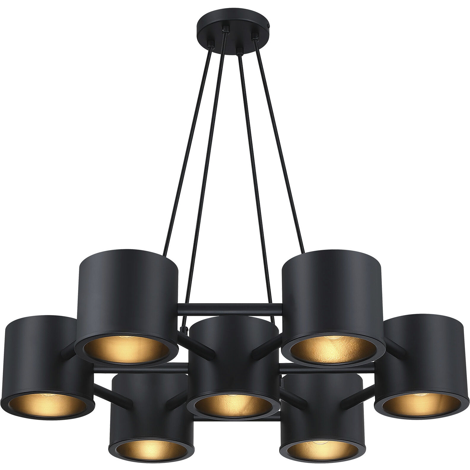 Fleur Oasis LED 30 inch Matte Black Chandelier Ceiling Light