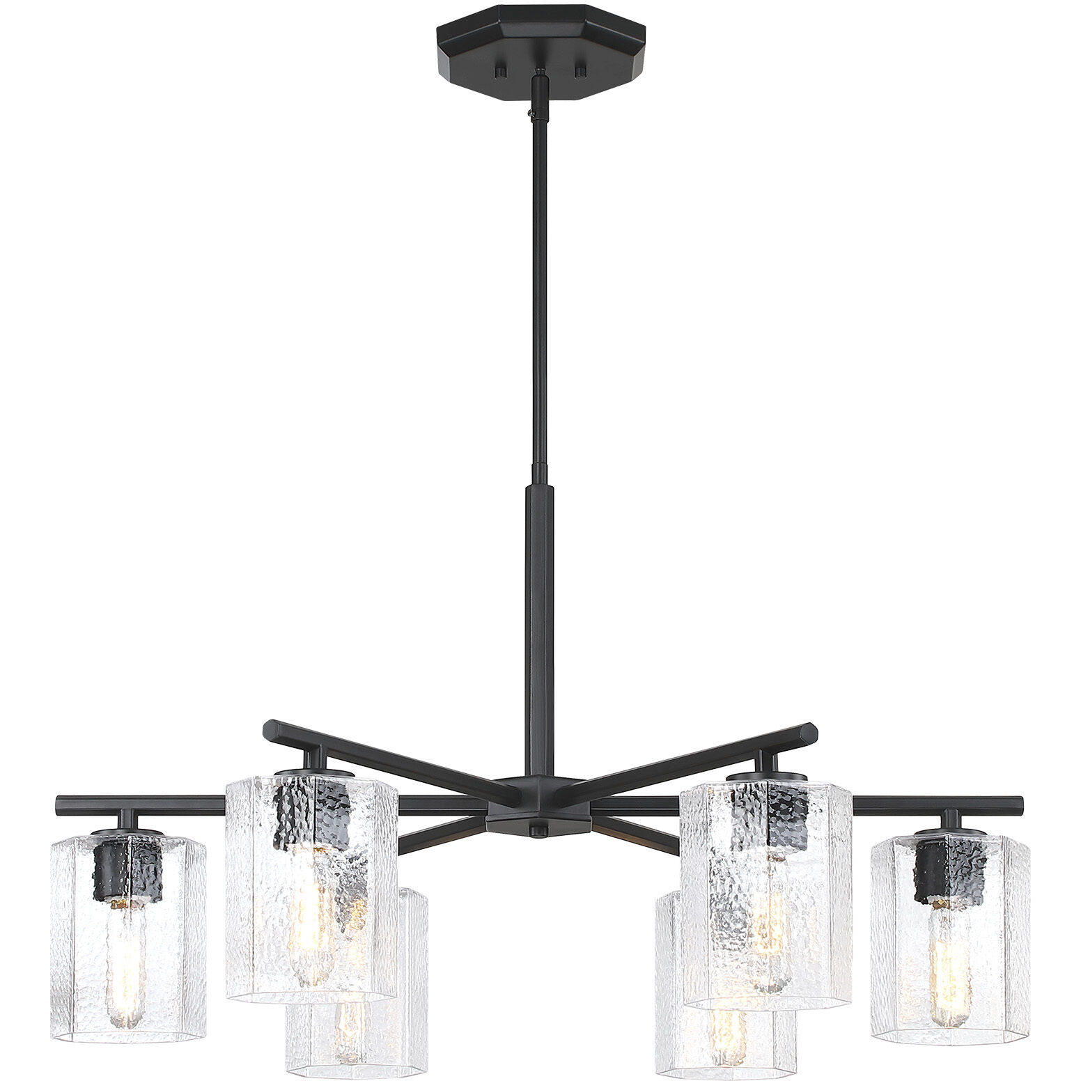 Haven LED 32 inch Matte Black Chandelier Ceiling Light