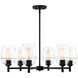 Summer Jazz 6 Light 28 inch Matte Black Chandelier Ceiling Light