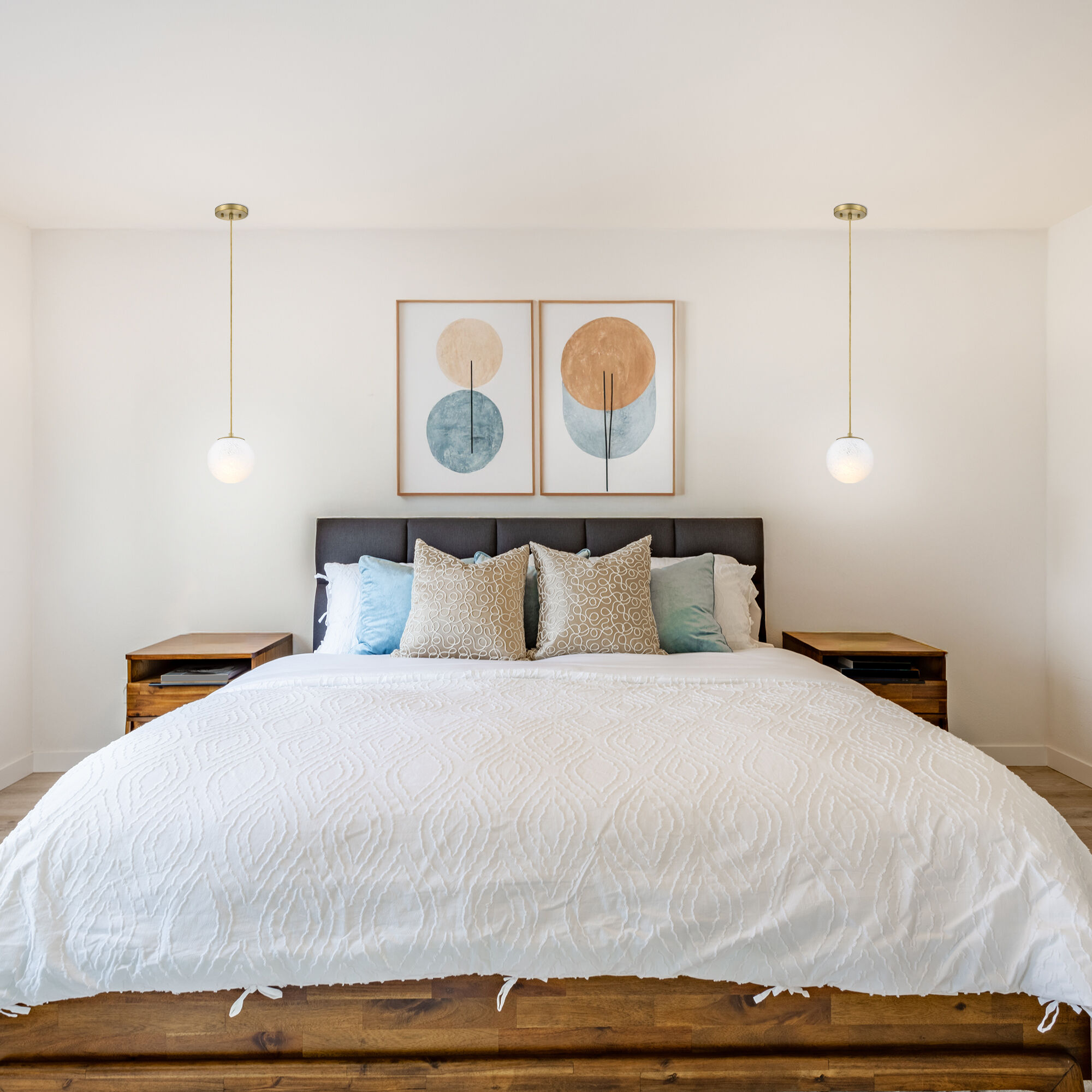 Pixie LED 7 inch Brushed Gold Pendant Ceiling Light