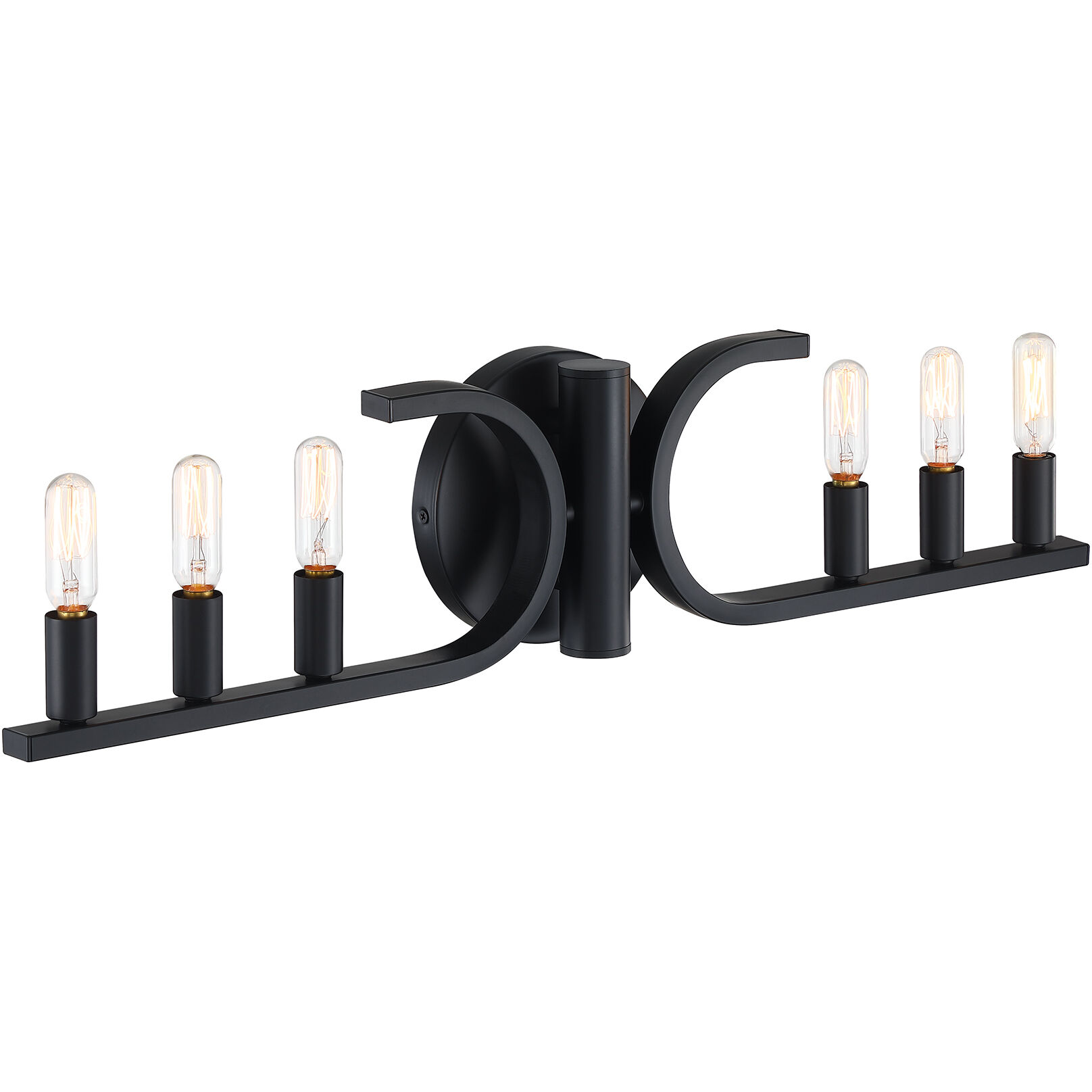 Skye 6 Light 27.5 inch Matte Black Vanity Light Wall Light