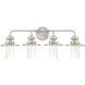 Dover 4 Light 29.75 inch Satin Platinum Bath Light Wall Light