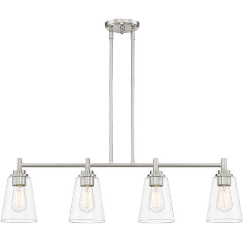Westin 4 Light 34 inch Satin Platinum Island Pendant Ceiling Light