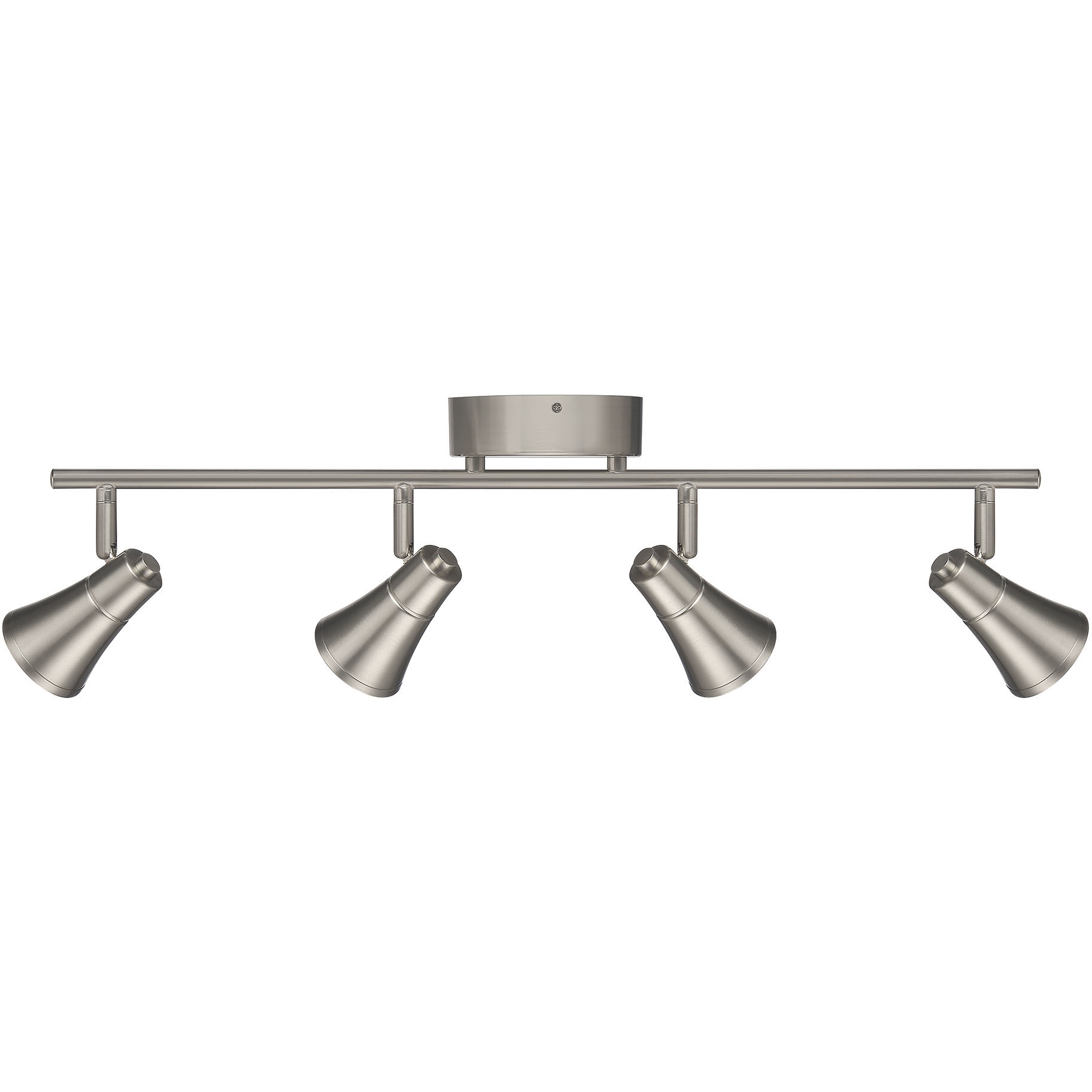 EnviroLite 4 Light 120 Brushed Nickel Track Kit Ceiling Light, Straight Bar