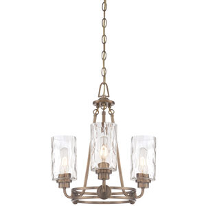 Gramercy Park 3 Light 18 inch Old Satin Brass Chandelier Ceiling Light
