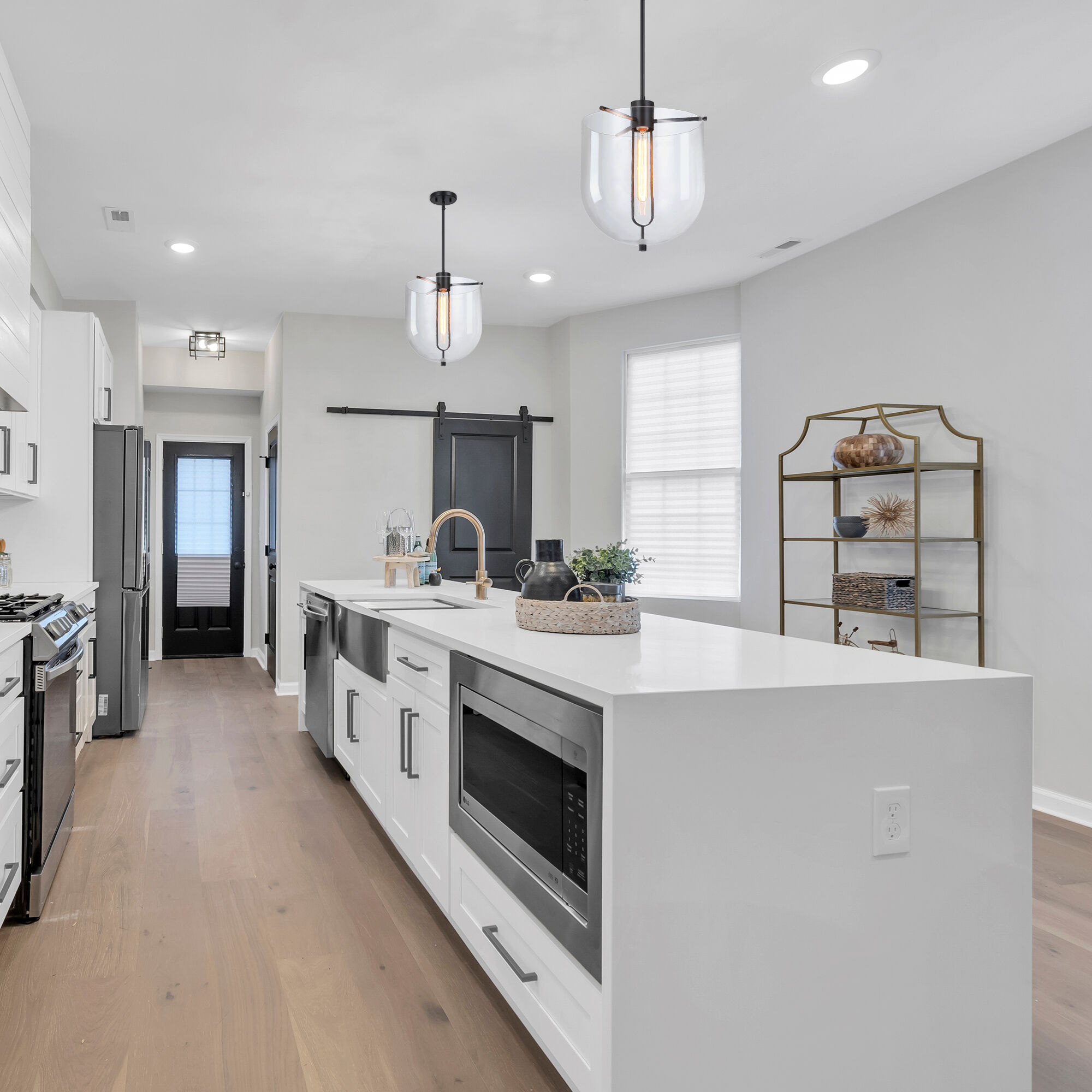 Skylar LED 15 inch Matte Black Down Pendant Ceiling Light