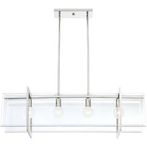Ethan 4 Light 40 inch Polished Nickel Chandelier Ceiling Light