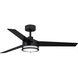 Cassini 52 inch Matte Black with Reversible Matte Black/Sepia Brown Blades DC Smart Fan