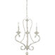 Newport 3 Light 18 inch Coastal Weathered White Chandelier Ceiling Light