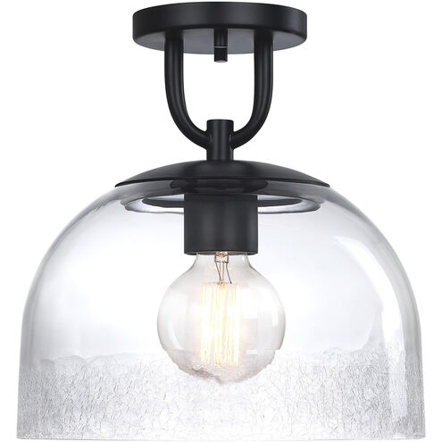 Astra LED 11.75 inch Matte Black Semi-Flush Mount Ceiling Light