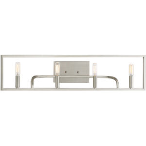 Uptown 4 Light 32 inch Satin Platinum Bath Light Wall Light