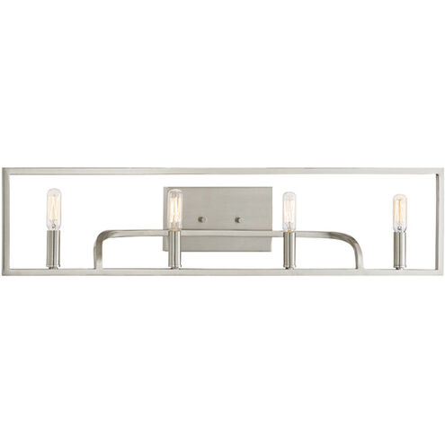 Uptown 4 Light 32 inch Satin Platinum Bath Light Wall Light