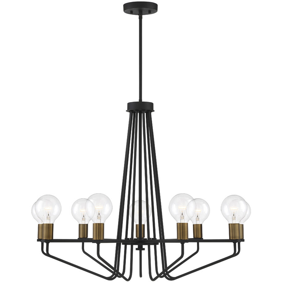 Ravella 9 Light 30 inch Black Chandelier Ceiling Light