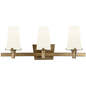 Hyde Park 3 Light 24 inch Vintage Gold Bath Bar Wall Light