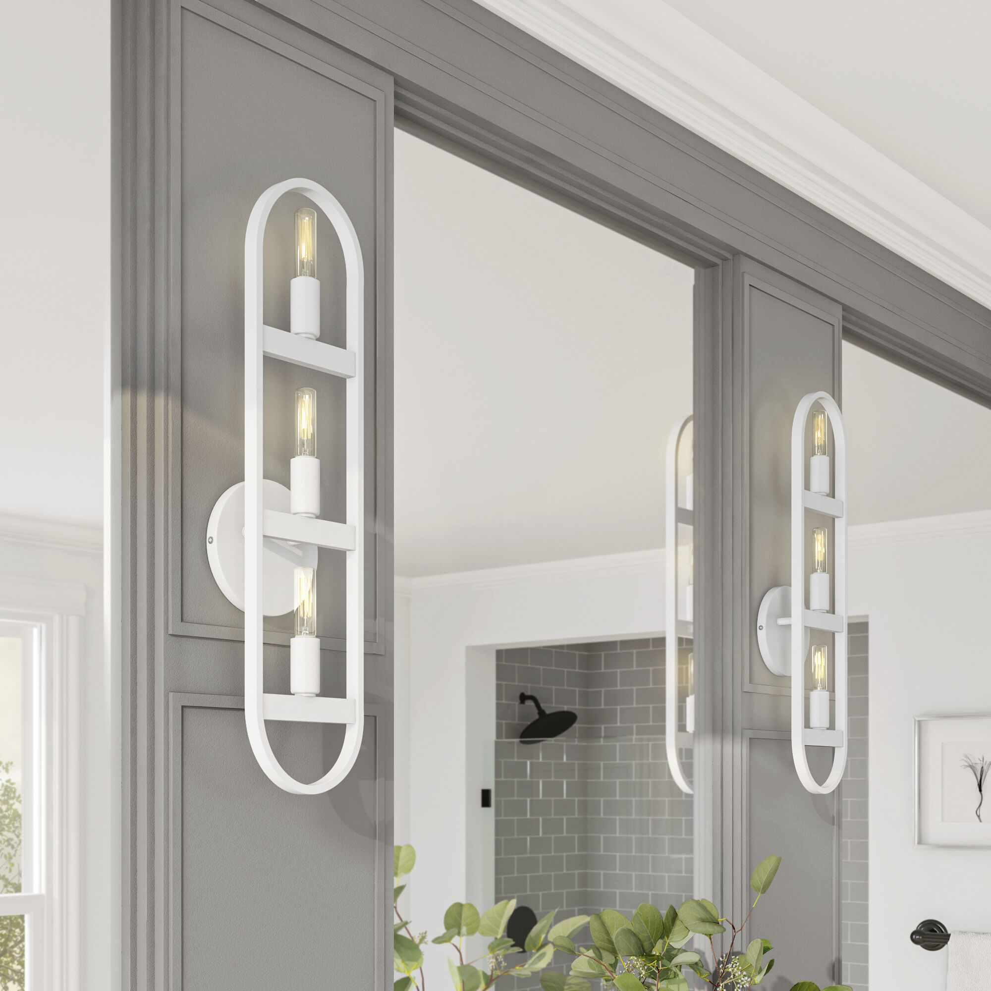 Carousel 3 Light 5 inch Matte White Wall Sconce Wall Light