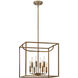 Uptown 8 Light 17 inch Old Satin Brass Foyer Light Ceiling Light
