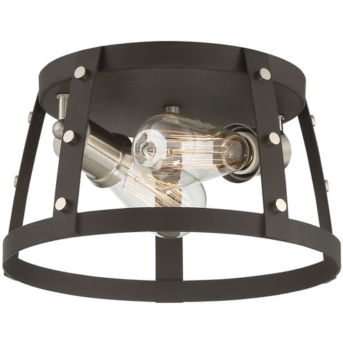 Presidio 2 Light 11.5 inch Rustique Flushmount Ceiling Light