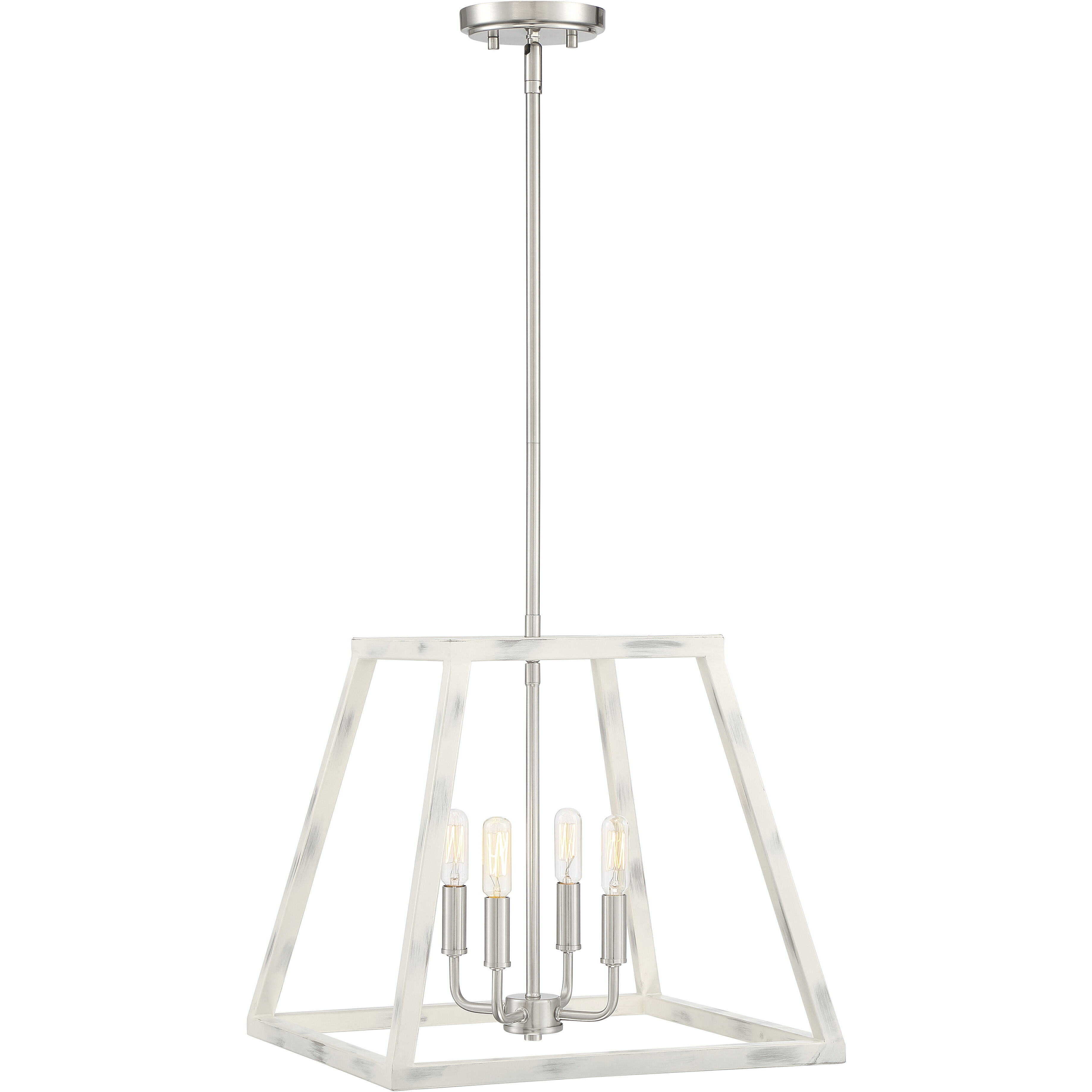 Rhode 4 Light 16 inch Coastal Weathered White Pendant Ceiling Light