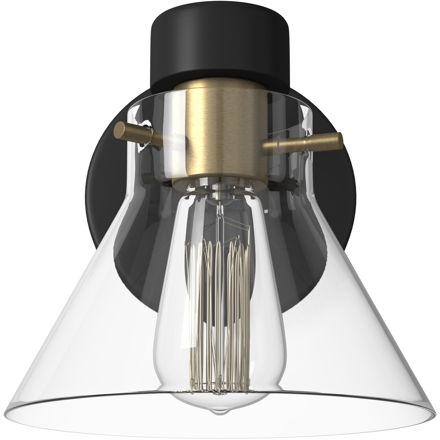 Willow Creek 1 Light 9 inch Matte Black Bath Bar Wall Light