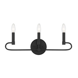 Summit 3 Light 20 inch Matte Black Vanity Light Wall Light