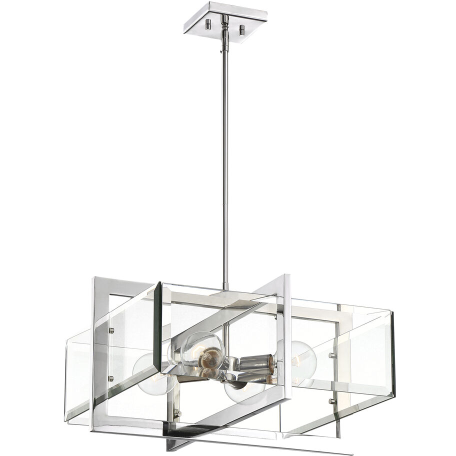 Ethan 4 Light 20.75 inch Polished Nickel Pendant Ceiling Light
