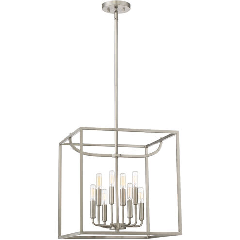 Uptown 8 Light 17 inch Satin Platinum Foyer Light Ceiling Light