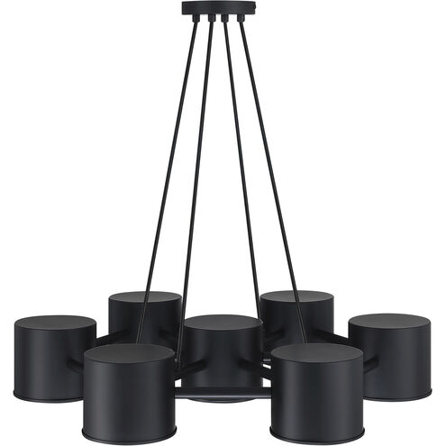 Fleur Oasis LED 30 inch Matte Black Chandelier Ceiling Light