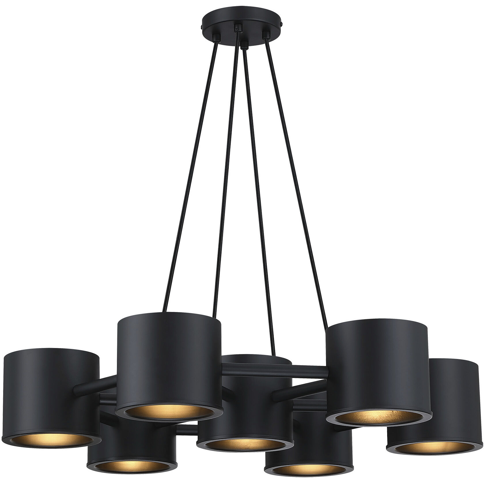 Fleur Oasis LED 30 inch Matte Black Chandelier Ceiling Light