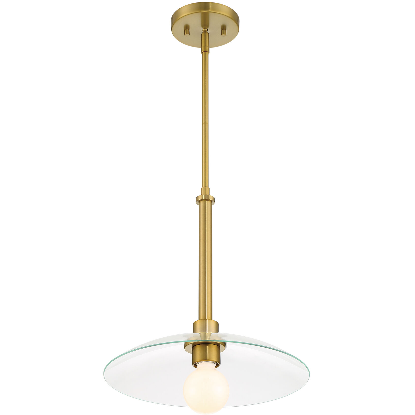 Litto 1 Light 14 inch Brushed Gold Pendant Ceiling Light