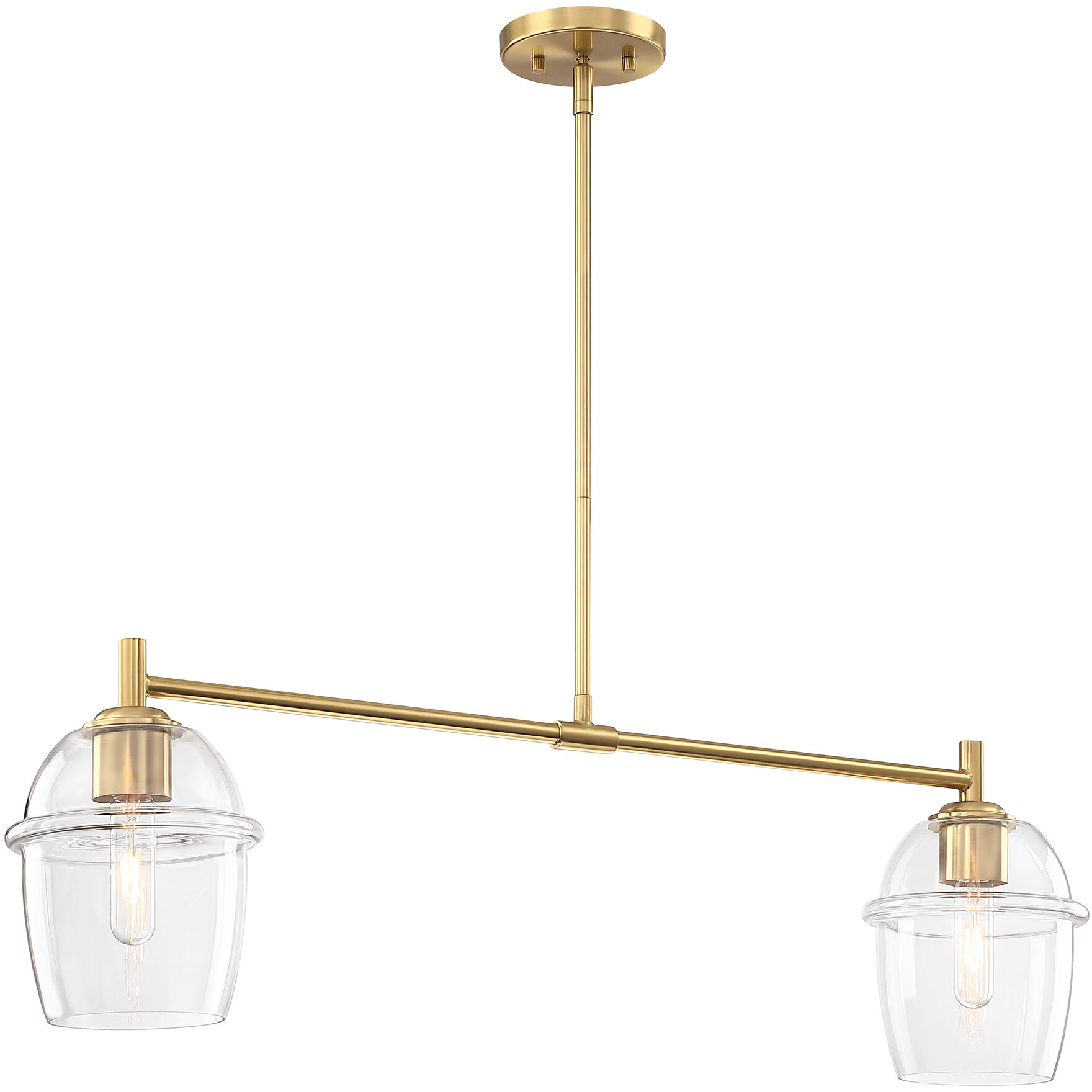 Summer Jazz 2 Light 36 inch Brushed Gold Island Pendant Ceiling Light