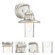 Dover 1 Light 6.5 inch Satin Platinum Wall Sconce Wall Light