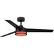 Cassini 52 inch Matte Black with Reversible Matte Black/Sepia Brown Blades DC Smart Fan