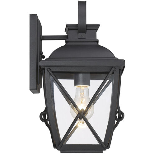 Belmont 1 Light 15 inch Black Outdoor Wall Lantern