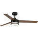 Cassini 52 inch Matte Black with Reversible Matte Black/Sepia Brown Blades DC Smart Fan