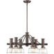 Carson 6 Light 28 inch Satin Copper Bronze Chandelier Ceiling Light