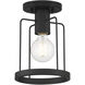 Tafo 1 Light 7 inch Matte Black Semi-Flush Ceiling Light
