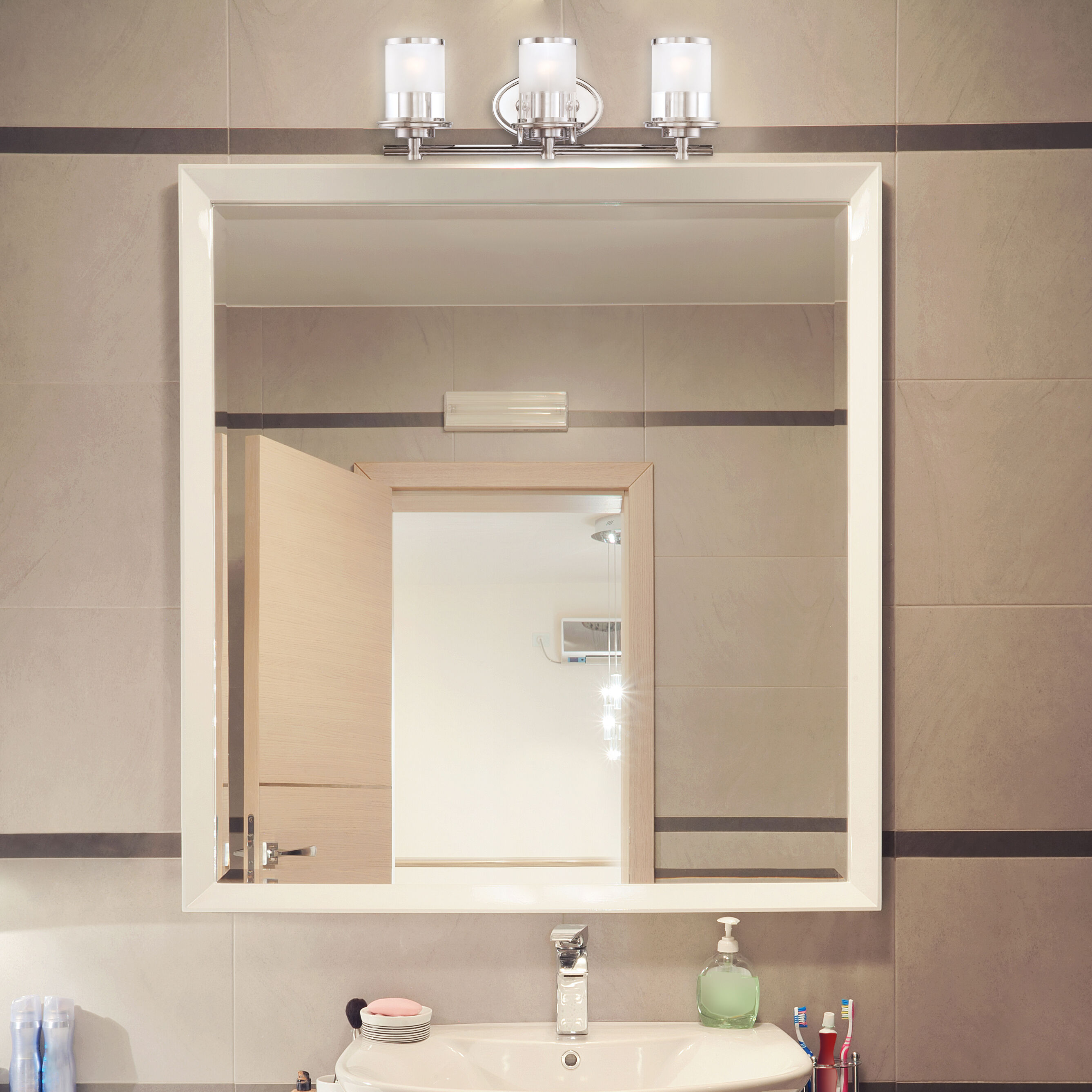 Essence 3 Light 23 inch Chrome Bath Bar Wall Light