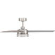 Cassini 52 inch Brushed Nickel with Reversible Silver/Pearl Gray Blades DC Smart Fan