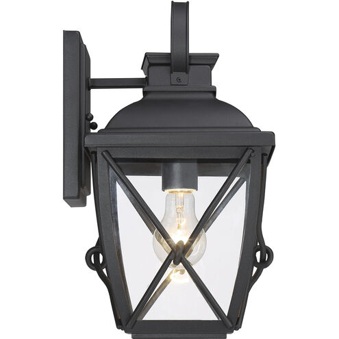 Belmont 1 Light 15 inch Black Outdoor Wall Lantern