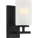 Carmine 1 Light 7 inch Matte Black Vanity Light Wall Light