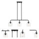 Logan 3 Light 32 inch Matte Black Island Pendant Ceiling Light