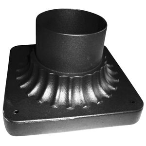 Cast 1 Light 6 inch Black Outdoor Pier Mount