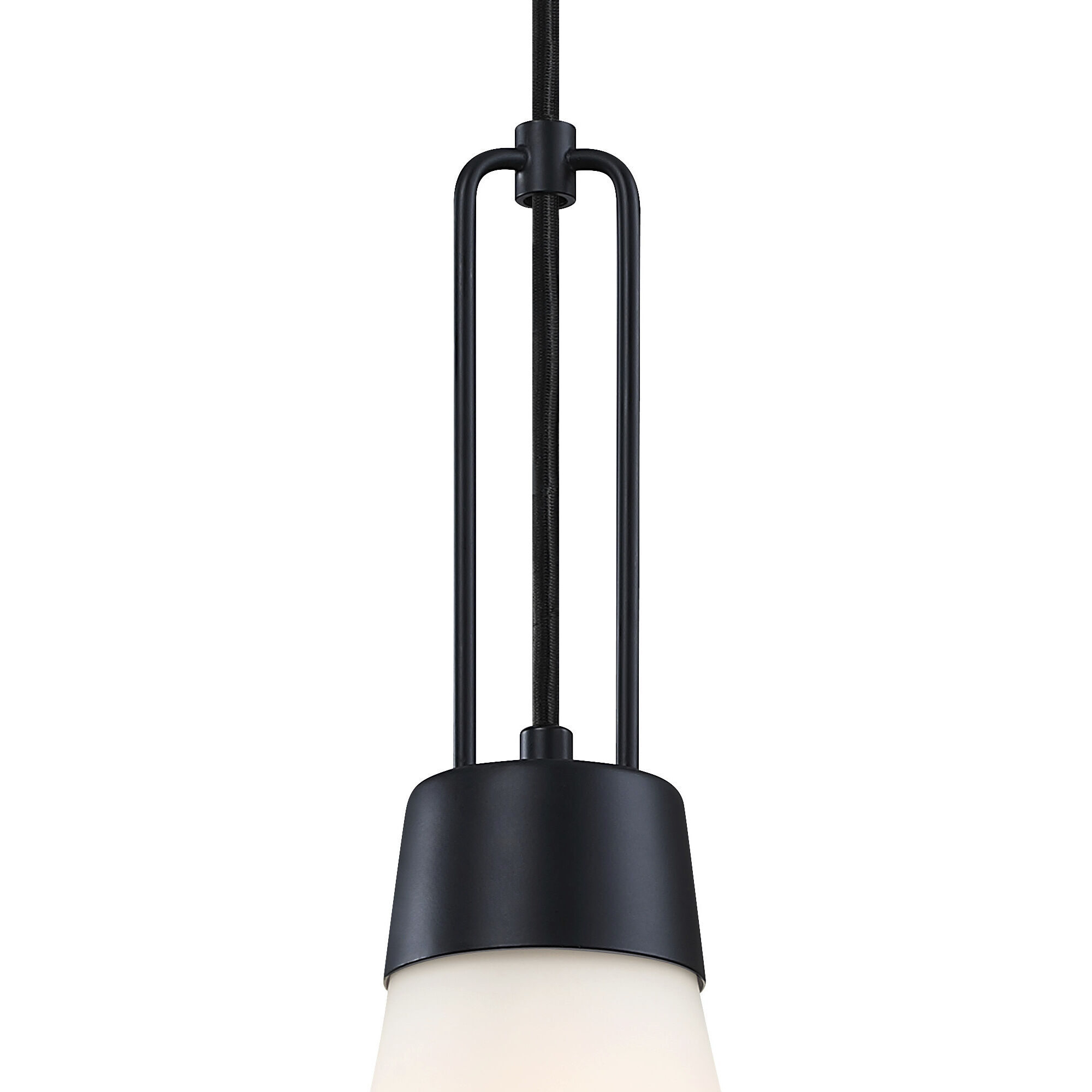 Evergreen Oasis LED 12 inch Matte Black Down Pendant Ceiling Light