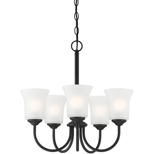 Bronson 5 Light 20 inch Matte Black Chandelier Ceiling Light