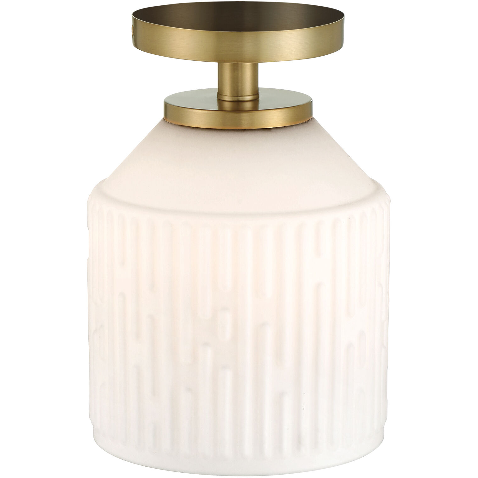 Ele 1 Light 7.25 inch Brushed Gold Semi-Flush Mount Ceiling Light