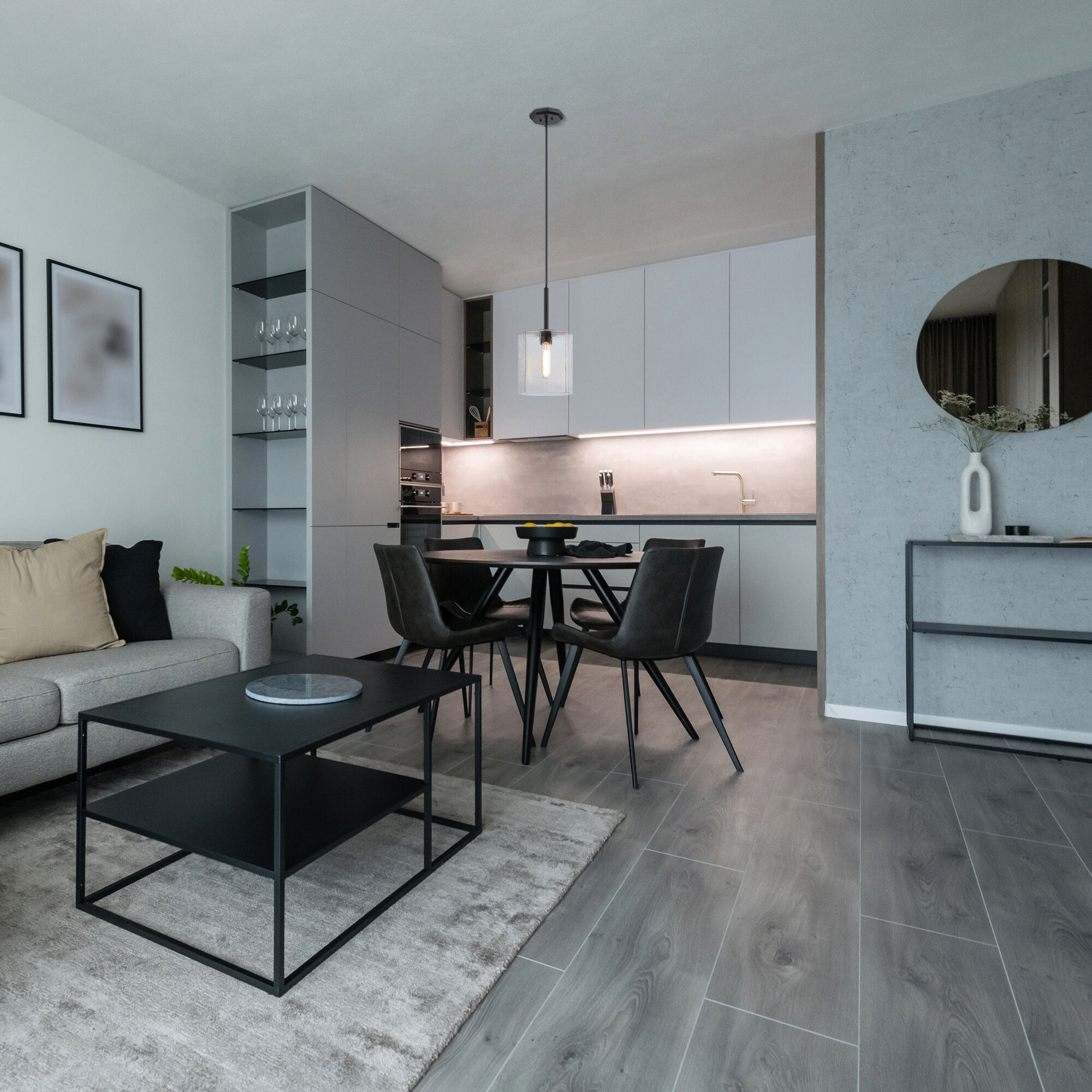 Haven LED 10 inch Matte Black Pendant Ceiling Light