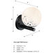 Crown Heights 1 Light 6 inch Matte Black Wall Sconce Wall Light in White