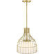 Evensong LED 12 inch Brushed Gold Pendant Ceiling Light
