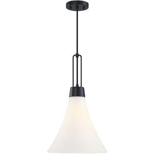 Evergreen Oasis LED 12 inch Matte Black Down Pendant Ceiling Light